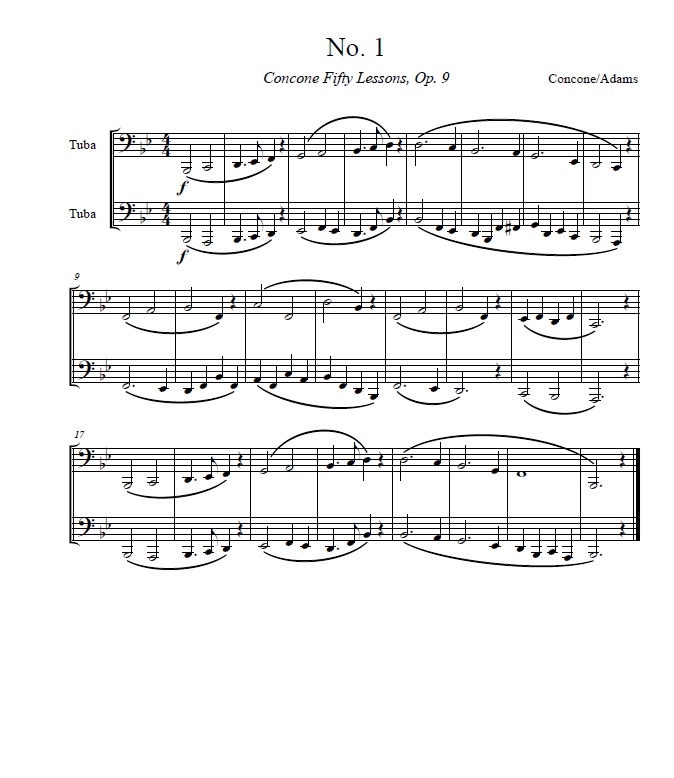 Concone Op. 9 Fifty Duets for Tuba or Bass Trombone - Image 2