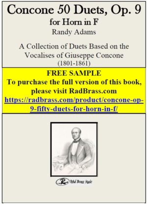 Concone Op. 9 Fifty Duets for Horn FREE SAMPLE DOWNLOAD